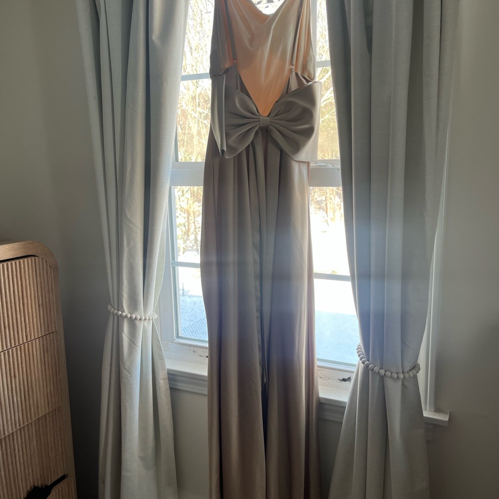 Revelry Champagne Satin Dress